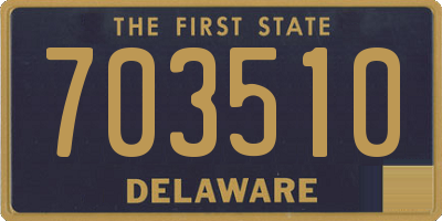 DE license plate 703510