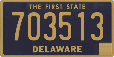 DE license plate 703513