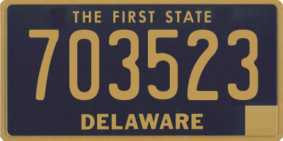 DE license plate 703523