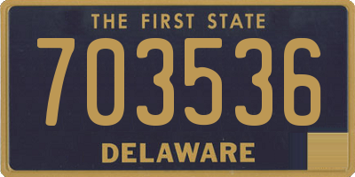 DE license plate 703536