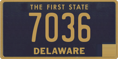 DE license plate 7036