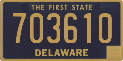 DE license plate 703610