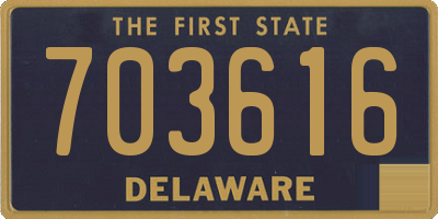 DE license plate 703616