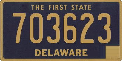 DE license plate 703623