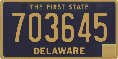 DE license plate 703645