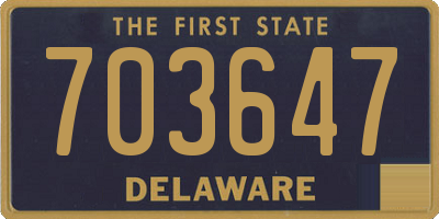 DE license plate 703647