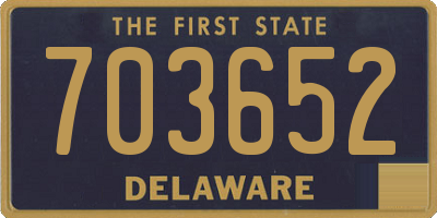 DE license plate 703652