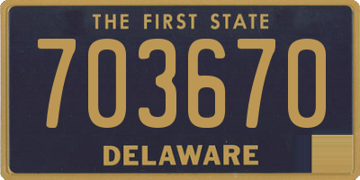DE license plate 703670