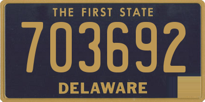 DE license plate 703692