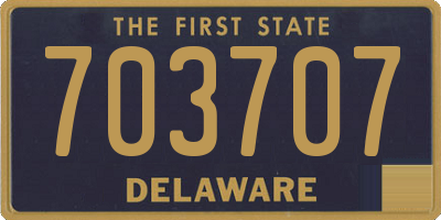 DE license plate 703707