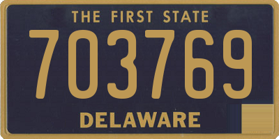 DE license plate 703769