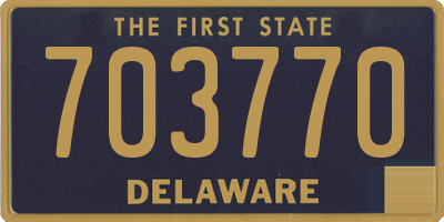 DE license plate 703770