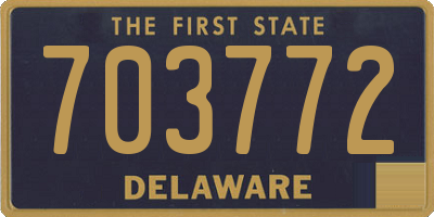DE license plate 703772