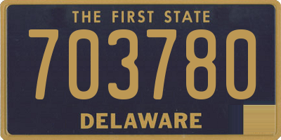 DE license plate 703780