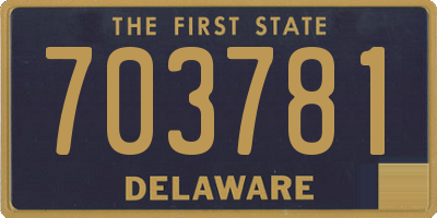 DE license plate 703781