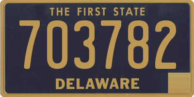 DE license plate 703782