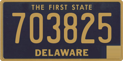 DE license plate 703825