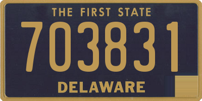 DE license plate 703831