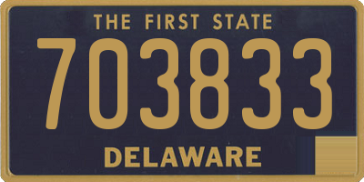 DE license plate 703833