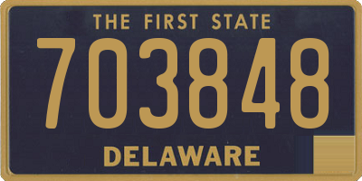 DE license plate 703848
