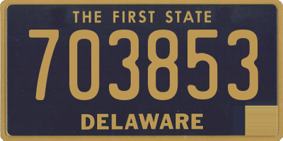 DE license plate 703853