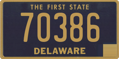 DE license plate 70386