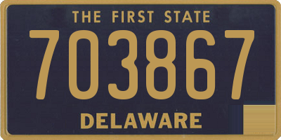 DE license plate 703867