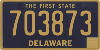 DE license plate 703873