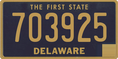 DE license plate 703925