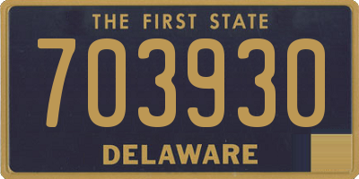 DE license plate 703930