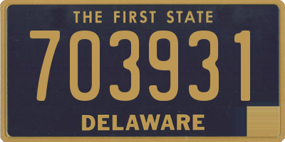 DE license plate 703931