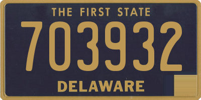 DE license plate 703932
