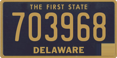 DE license plate 703968