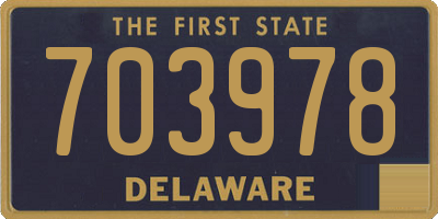 DE license plate 703978