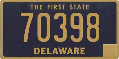 DE license plate 70398