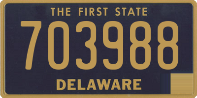 DE license plate 703988