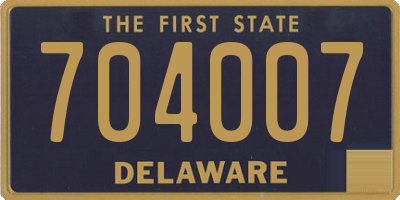 DE license plate 704007