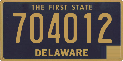 DE license plate 704012