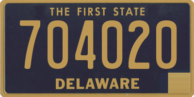 DE license plate 704020
