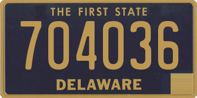 DE license plate 704036