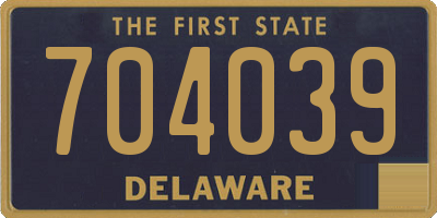 DE license plate 704039