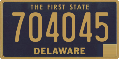 DE license plate 704045
