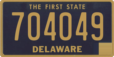 DE license plate 704049
