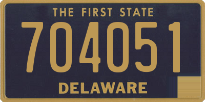 DE license plate 704051