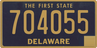 DE license plate 704055