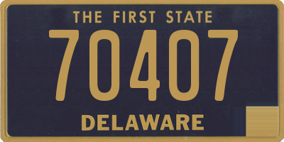 DE license plate 70407