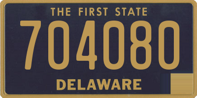DE license plate 704080