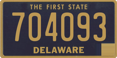DE license plate 704093
