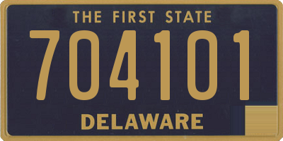 DE license plate 704101