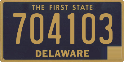 DE license plate 704103